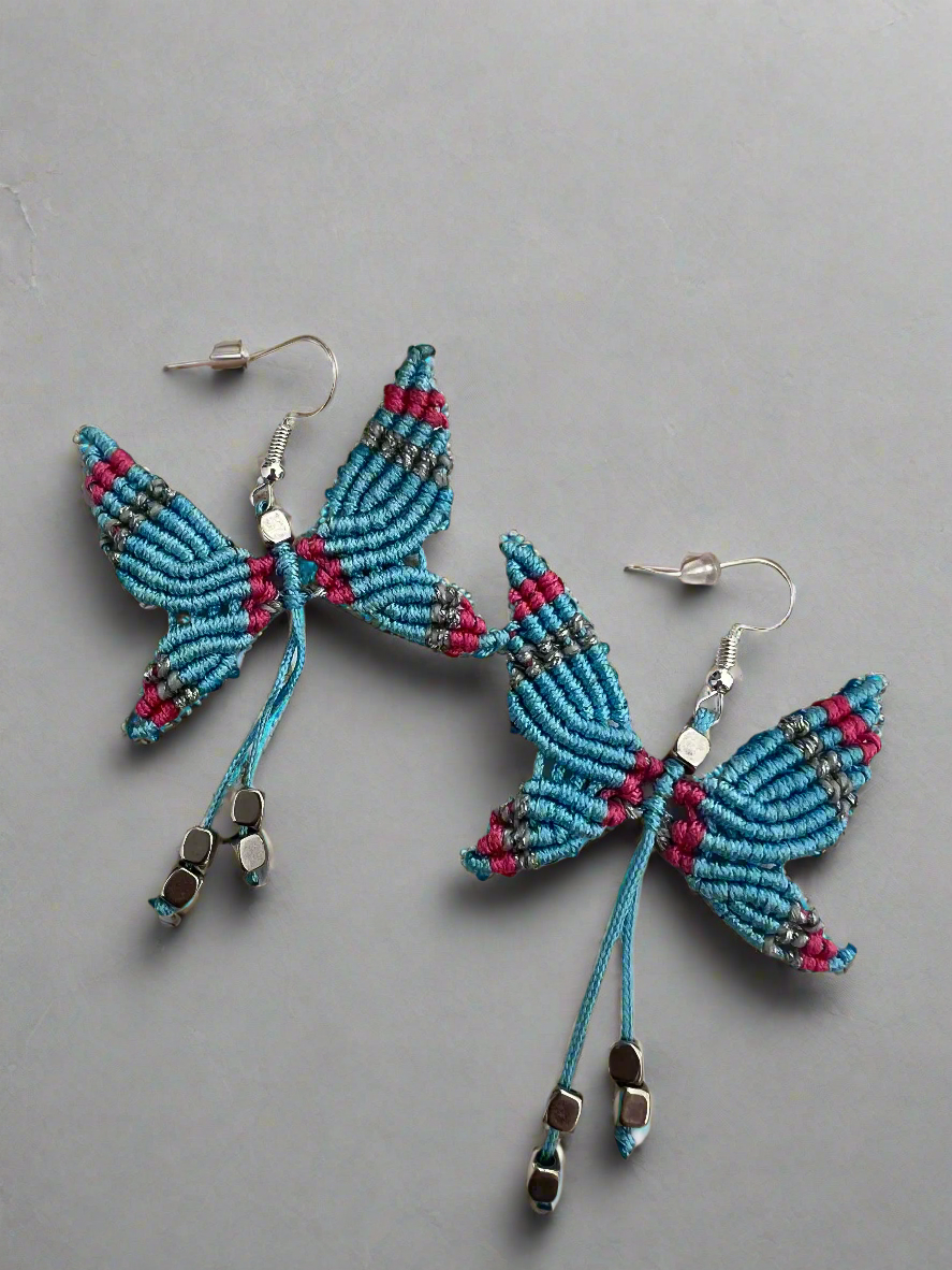 Butterfly Mini Macrame earrings