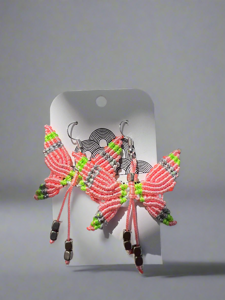 Butterfly Mini Macrame earrings