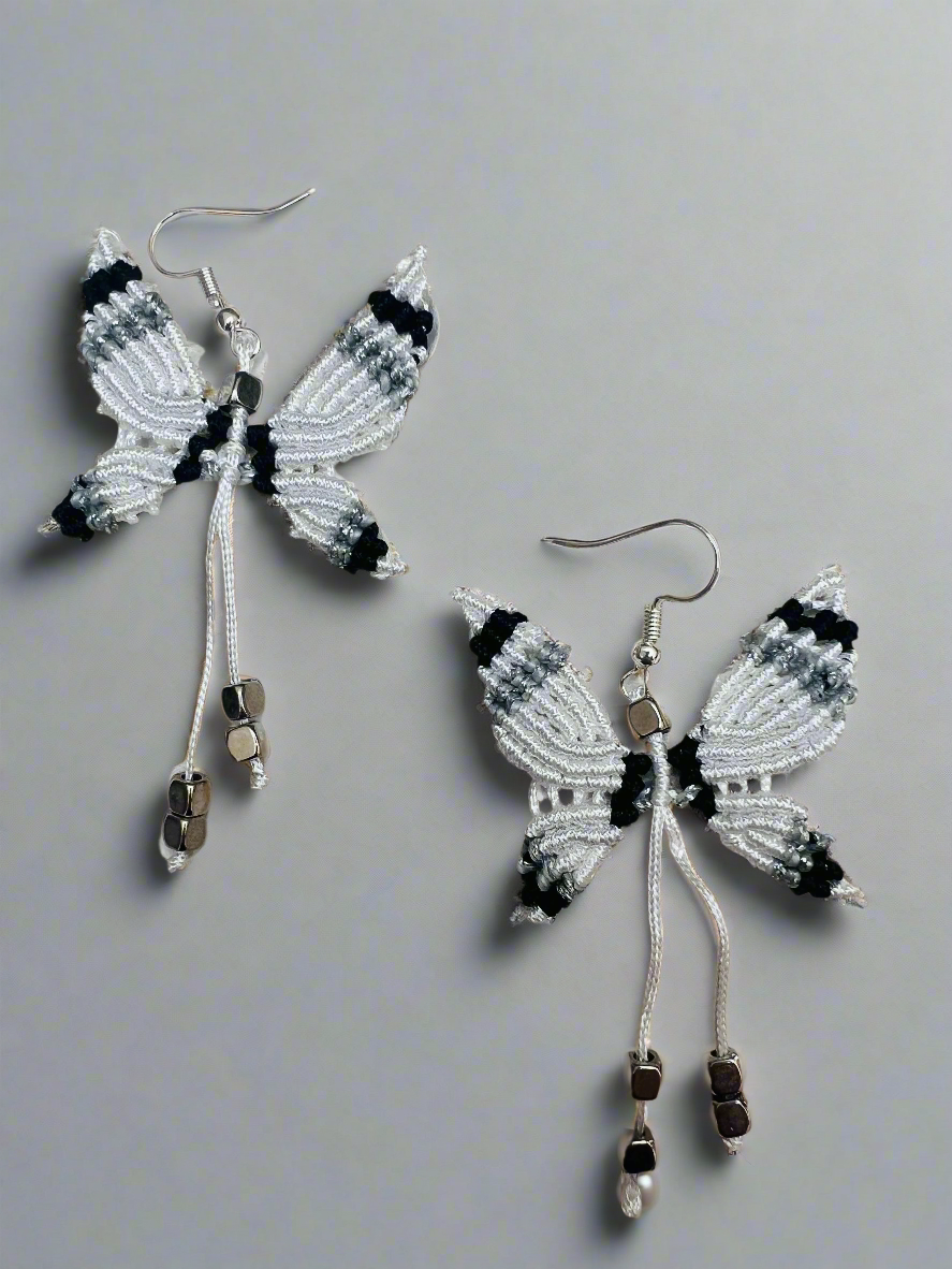 Butterfly Mini Macrame earrings