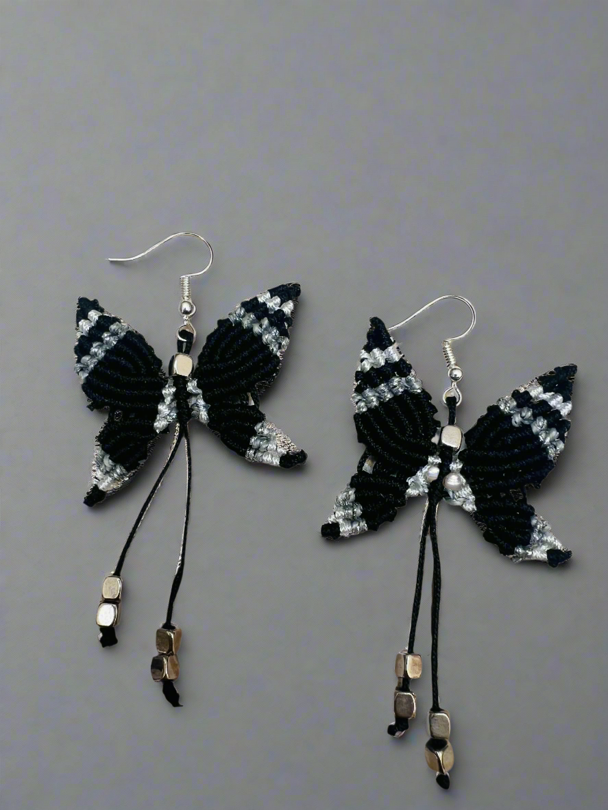 Butterfly Mini Macrame earrings