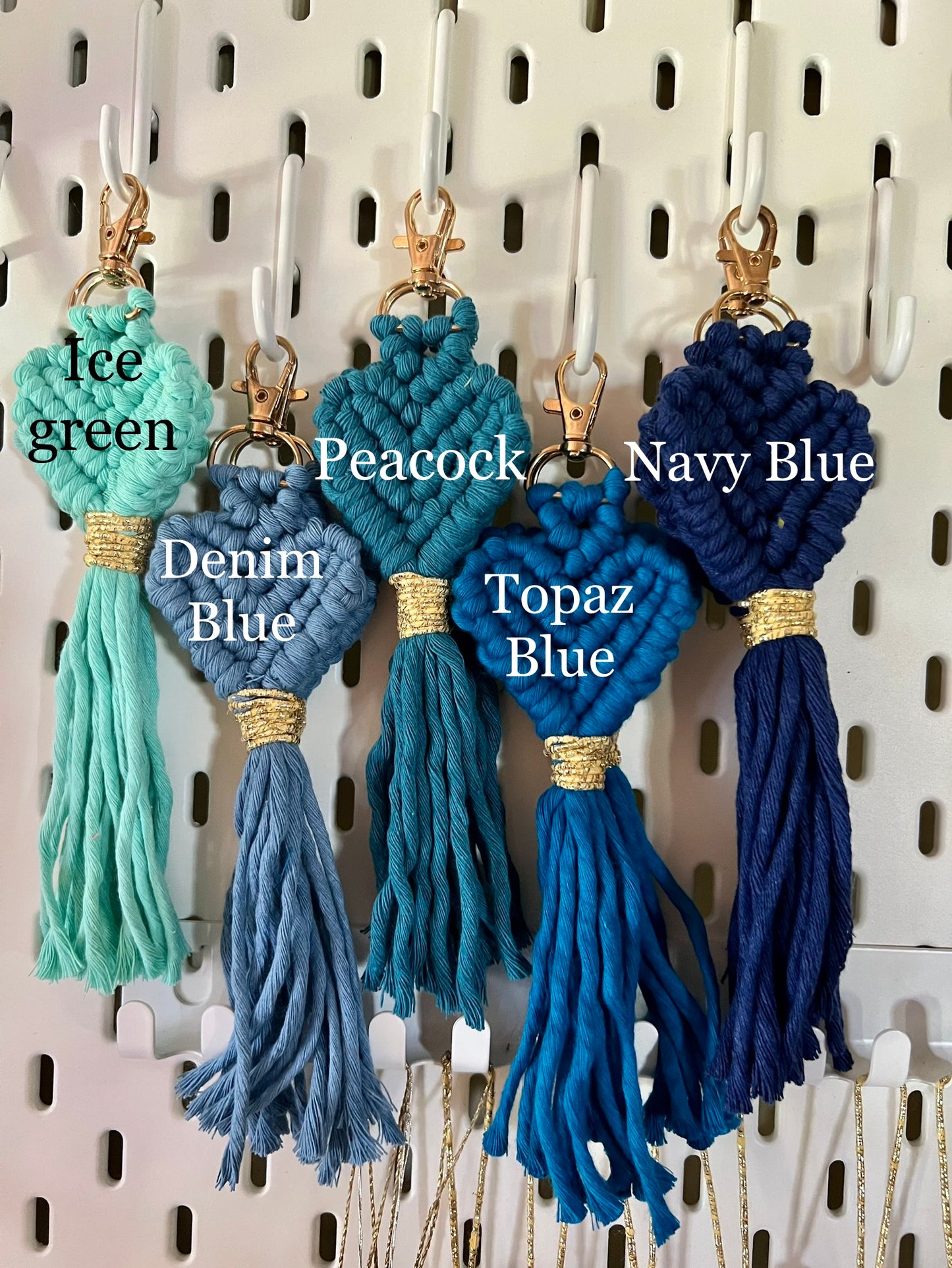 Heart shaped Macrame Keychain
