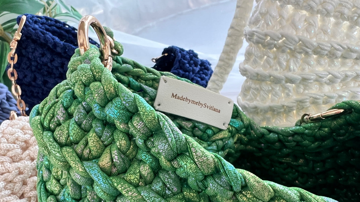 Crochet Shell Bag Mermaid Green