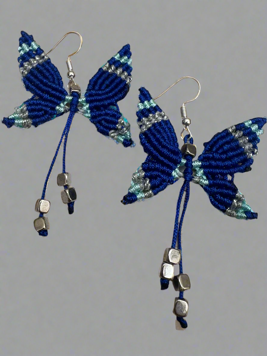 Butterfly Mini Macrame earrings