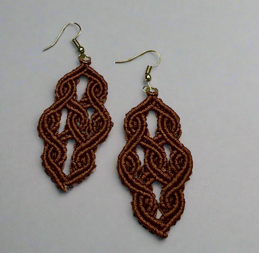Celtic Knot Mini Macrame Earrings