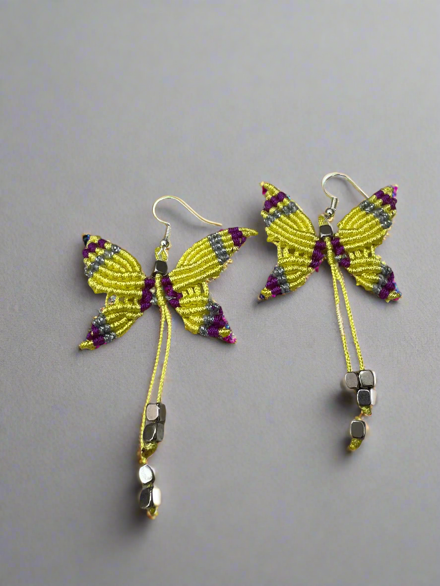 Butterfly Mini Macrame earrings