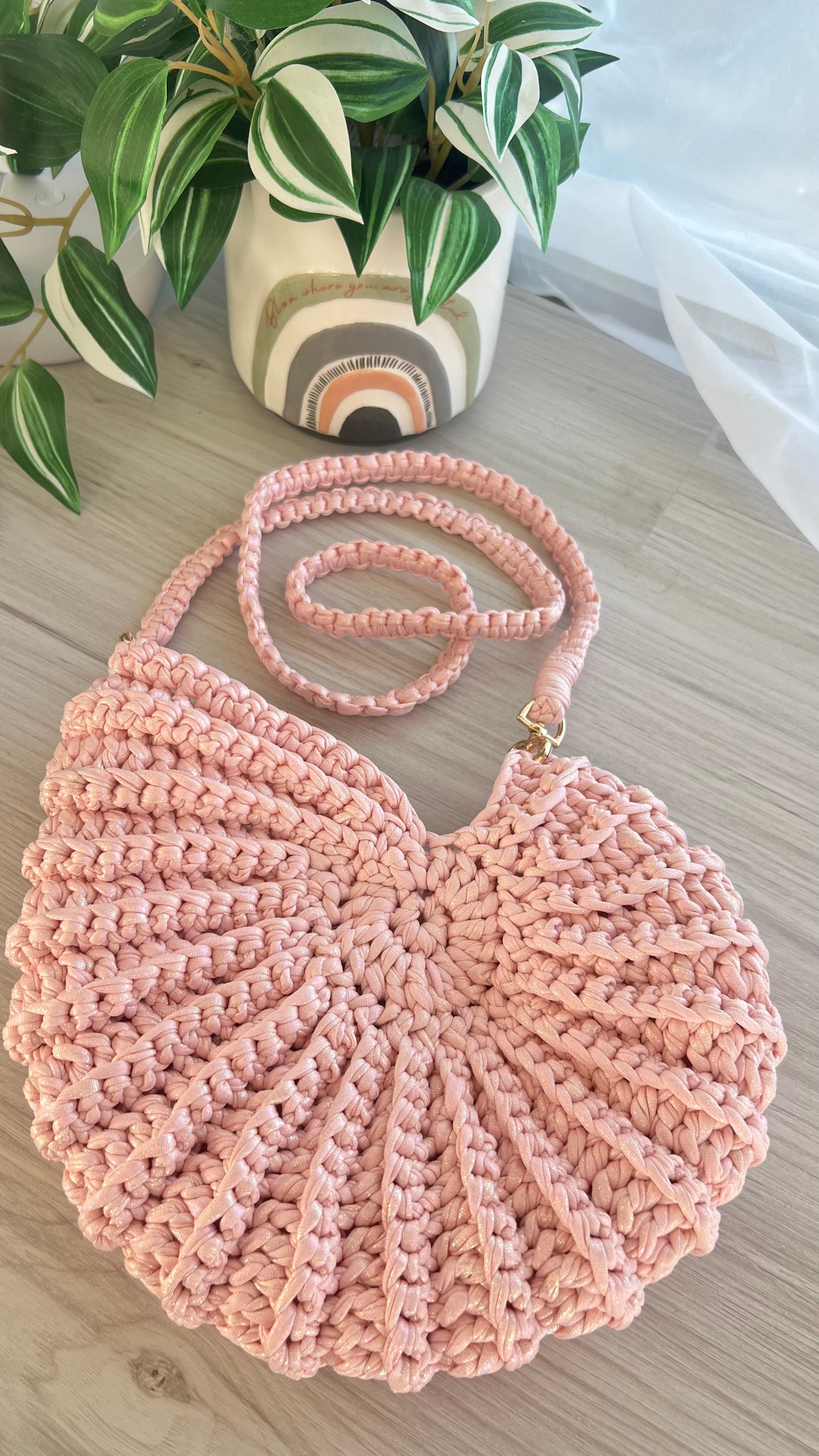 Blush Crochet Bag