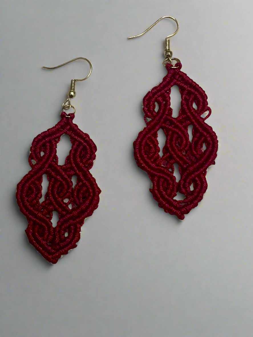 Celtic Knot Mini Macrame Earrings