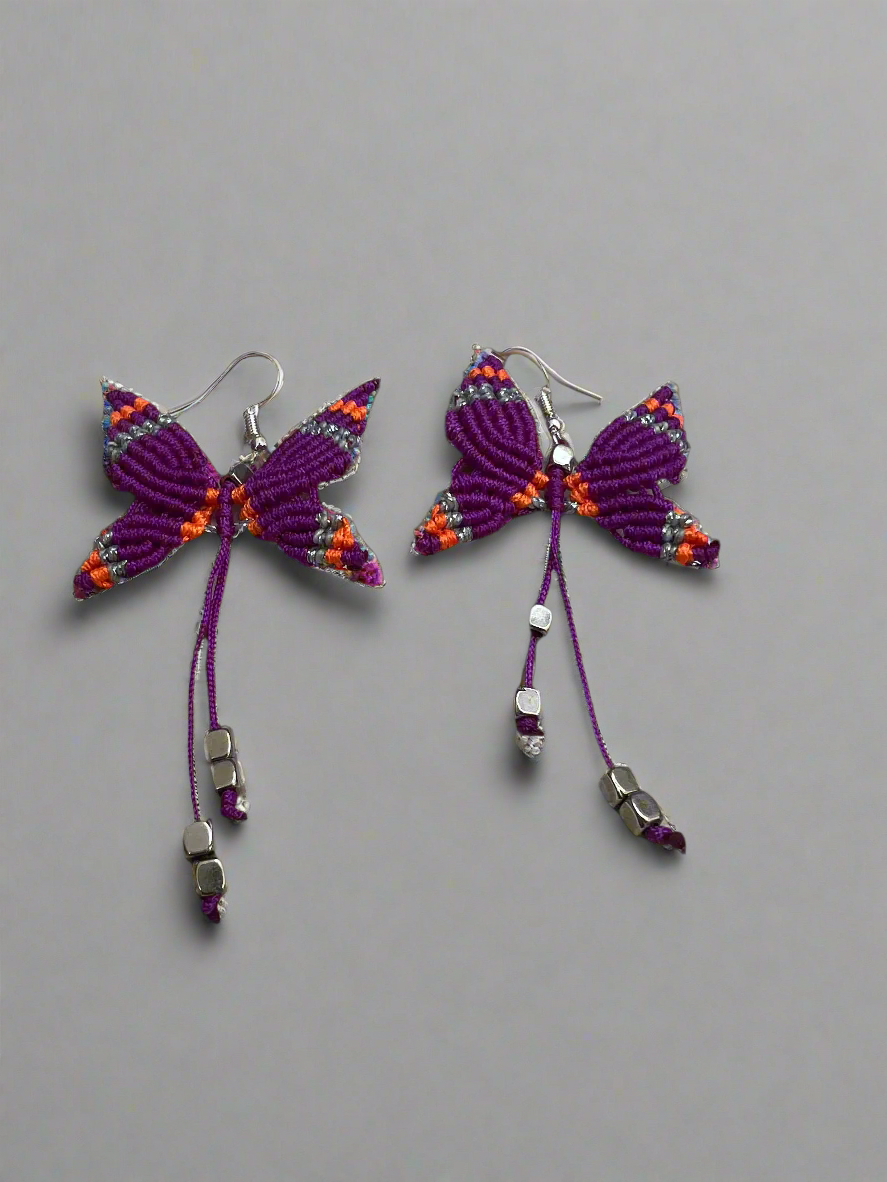 Butterfly Mini Macrame earrings