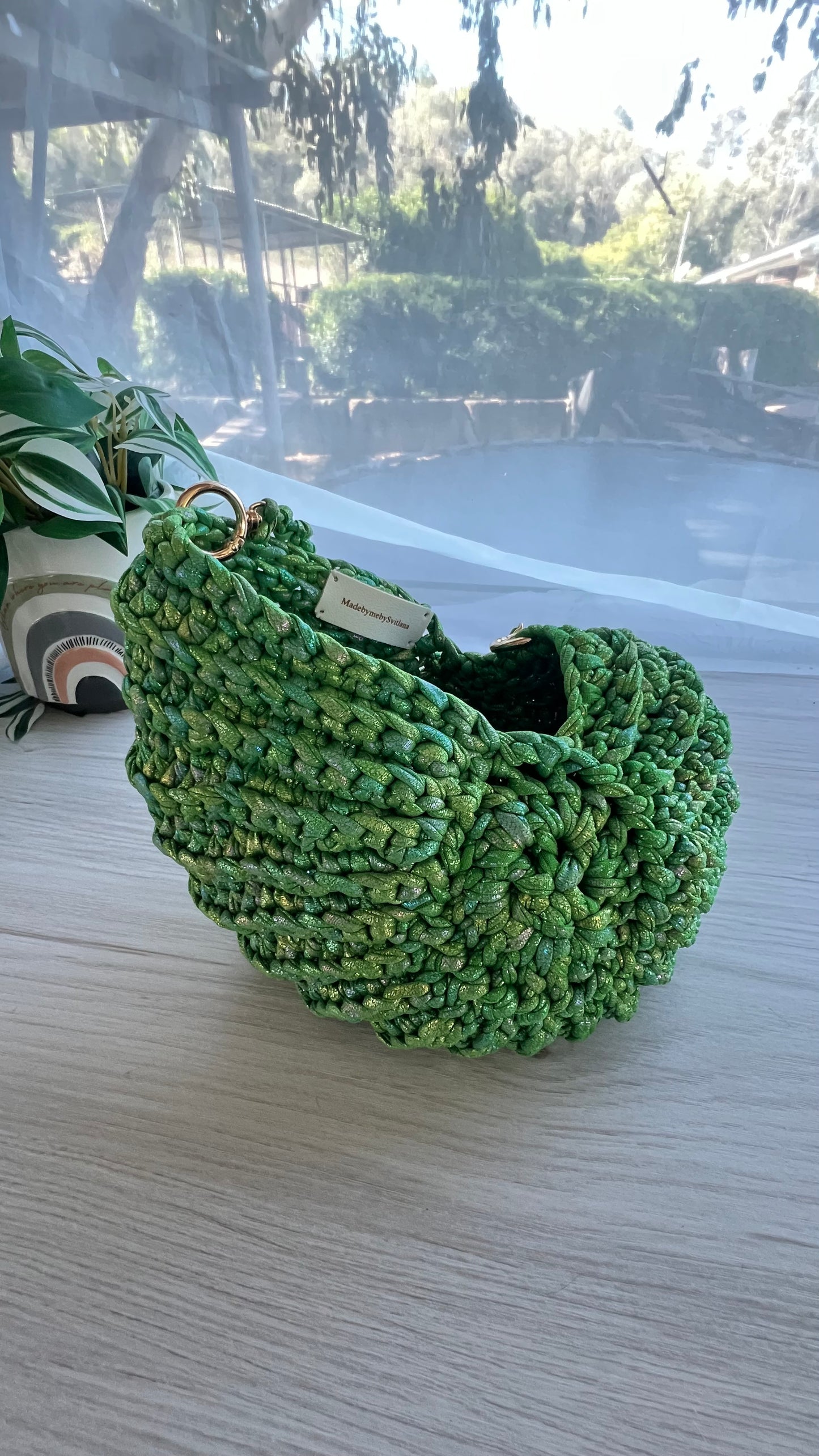 Crochet Shell Bag Mermaid Green