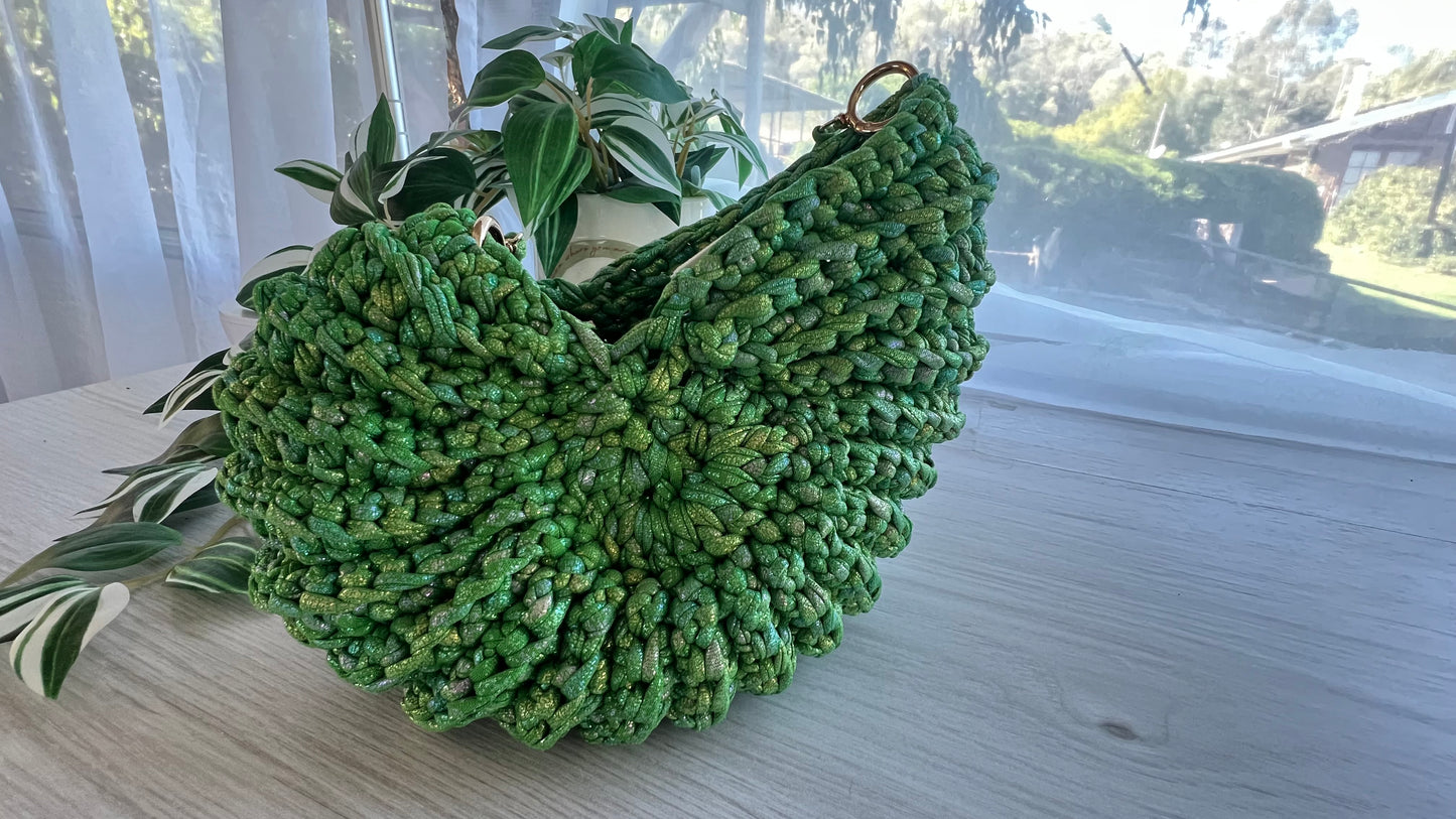 Crochet Shell Bag Mermaid Green