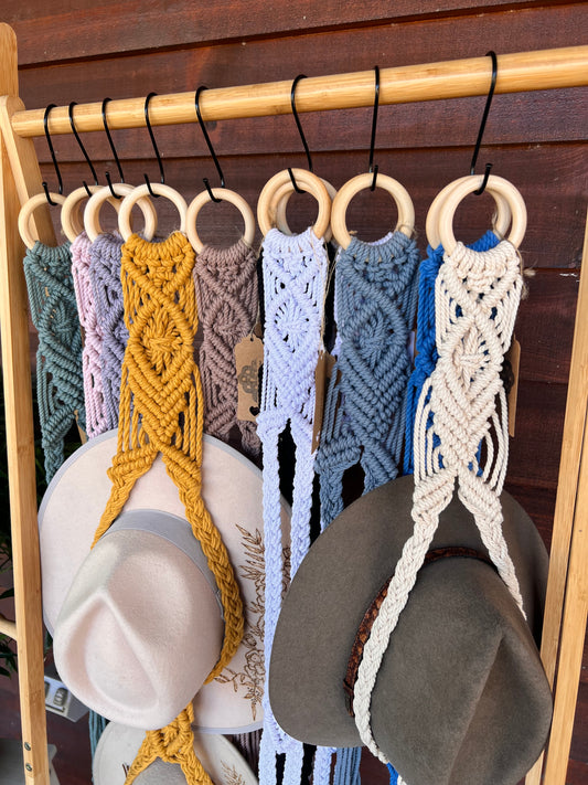 Macrame Hat Holder Single